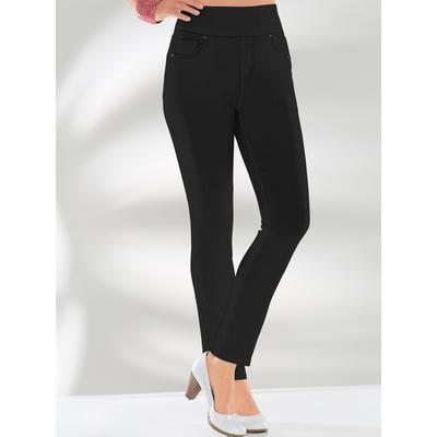 5-Pocket-Hose CASUAL LOOKS, Damen, Gr. 21, Kurzgrößen, schwarz, 72% Viskose, 25% Polyamid, 3% Elasthan, unifarben, lang, Hosen 5-Pocket-Hose Image