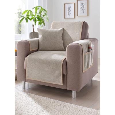 Tagesdecke Gr. 2, grau (taupe), B:110cm L:140cm, 55% Polyacryl, 25% Baumwolle, 20% Polyester, Tagesdecken Image