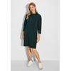 Jerseykleid CECIL, Damen, Gr. S (38), US-Größen, grün (fir grün), Stoff, Sweatware, 68% Polyester, 28% Viskose, 4% Elasthan, Strukturmuster, casual, normal kniefrei, hoch geschlossener Ausschnitt, 3/4-Ärmel abgesteppt, Kleider, mit Stehkragen