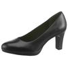 Pumps TAMARIS, Damen, Gr. 38, schwarz, Leder, klassisch, Schuhe, Abendschuh, Festtagsschuh, Trichterabsatz, in klassischer Linie, Topseller