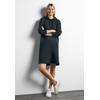 Sweatkleid STREET ONE, Damen, Gr. 44, EURO-Größen, grün (hunter grün), Stoff, 68% Polyester, 28% Viskose, 4% Elasthan, unifarben, casual, gerade knieumspielend, ohne Ausschnitt, Langarm Bündchen, Kleider, mit Kapuze
