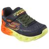 Sneaker SKECHERS "S-Lights: Vortex 2.0 - Quantroid", Kinder, Gr. 33, bunt (schwarz, multi), Lederimitat, sportlich, Schuhe, Blinkschuh, LED Schuh, Klettschuh mit blinkender Sohle