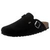 Clog ANISTON SHOES, Damen, Gr. 40, schwarz, Veloursleder, unifarben, klassisch, Schuhe Clog Schlappen, Hausschuh, Sommerschuh, mit ergonomischem Fußbett - NEUE KOLLEKTION