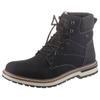 Schnürstiefel RIEKER, Herren, Gr. 42, schwarz (schwarz, grau), Lederimitat, modisch, Schuhe Schnürboots Herbstschuh, mit Rieker-TEX Ausstattung