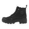 Schnürstiefelette PALLADIUM "PALLABASE TWILL", Gr. 41,5, schwarz, Textil, sportlich, Schuhe, Schnürstiefel, Schnürstiefelette aus Canvas mit Reißverschluss