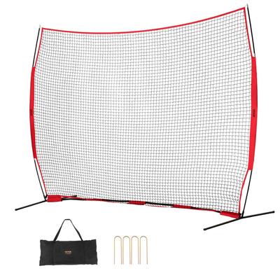 VEVOR Barricade Backstop Net Ball Sports Barrier Netting for Baseball Softball Lacrosse Soccer Hockey Training, for Backyard