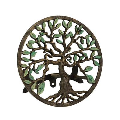 Cast Iron Tree Of Life Garden Hose Hanger - 12