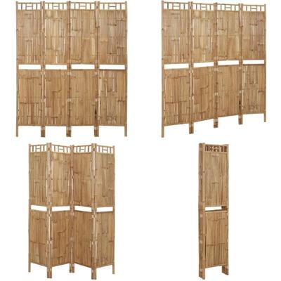 Vidaxl - 4-tlg. Raumteiler Bambus 160x180 cm - Bambus Raumteiler - Paravent - Raumtrenner Image