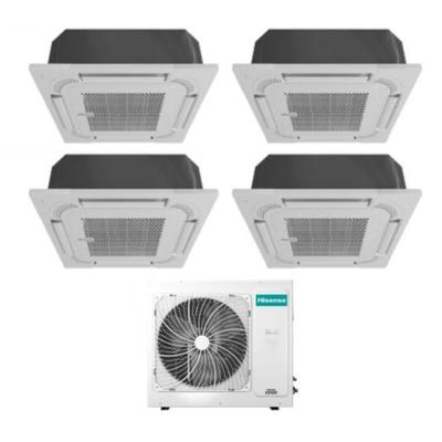 Hisense - quadri split-kassetten-klimagerät 9+9+9+12 mit 4amw81u4raa r-32 wi-fi optional