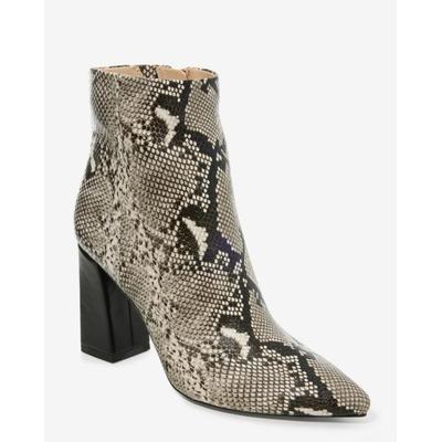 Nine West - Black White - Python Block Heel Bootie Black/White - 6.5