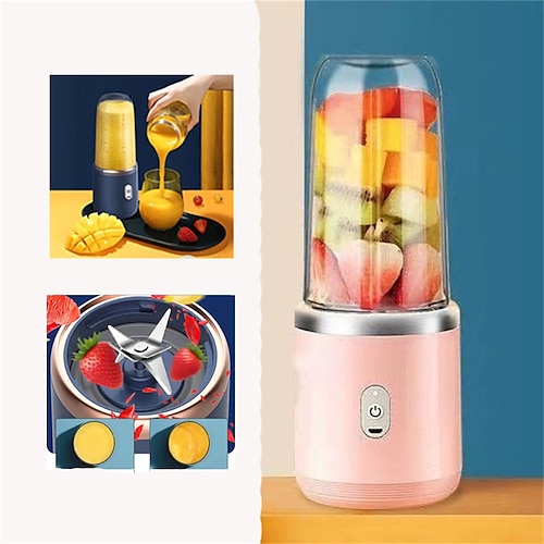 1 stück dual tasse elektrische entsafter tragbare wiederaufladbare saft mixer tasse Gemüsesaft-Maschine Becher für zu Hause Küche Auto Aufladen Power Bank Laptop aufladen Picknick im Freien