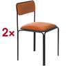 meet 2er-Set Besucherstuhl »meet Bistro« Sitzfläche Samt braun, 30.5 cm
