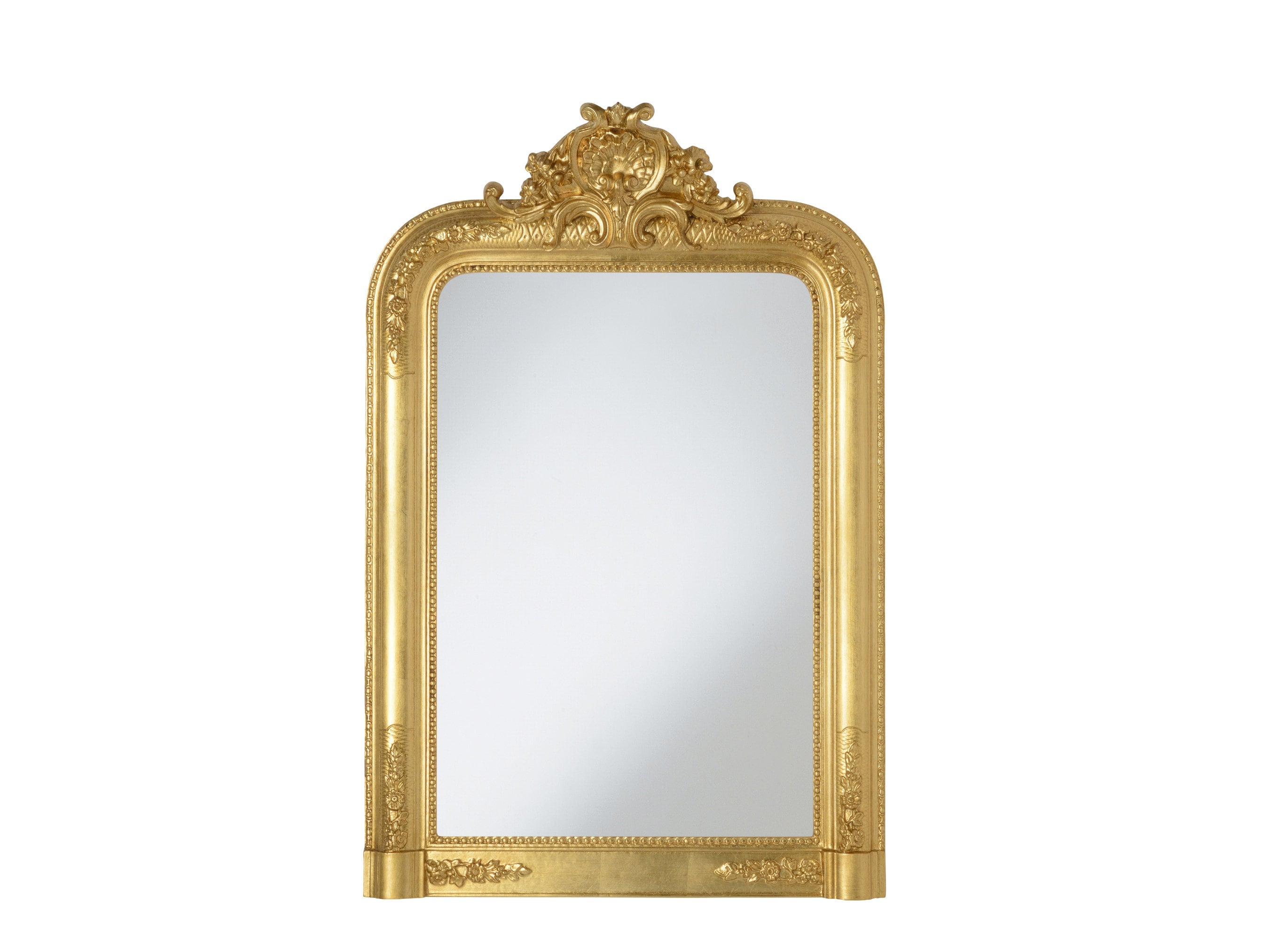 Specchio Parete Classico Louis Philippe Foglia Oro - Specchio stile antico classico barocco francese - Made in Italy - item #71 Gold