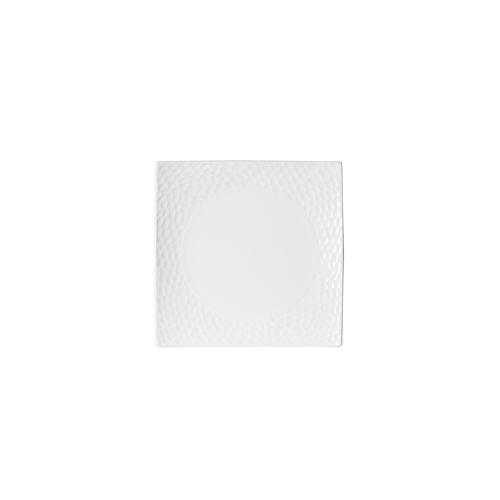 Dessertteller Dune 21 cm x6 - Weiß Carré Porcelaine Table Passion 21x21 cm