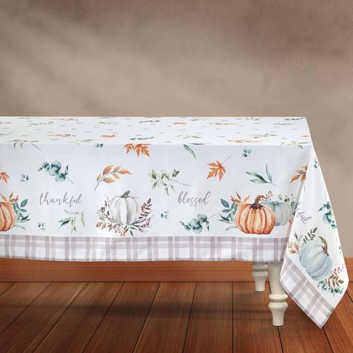 Grateful Patch Tablecloth White, 60 x 102, White