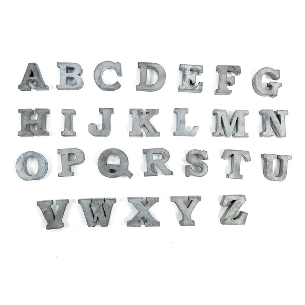 Zinc Individual Letters A to Z - Durable Metal Letters for Home Decor - approx. 2.5" x 2" each