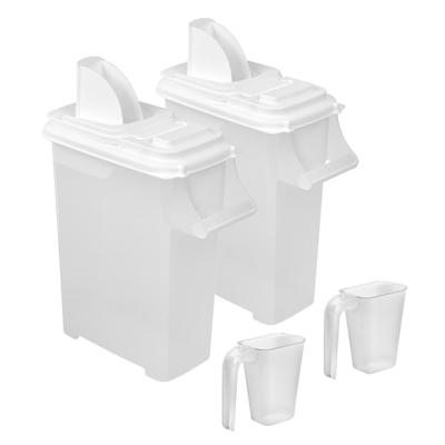 Buddeez Pet Food Storage Dispensers Plastic 4 Gallon (Set of 2)