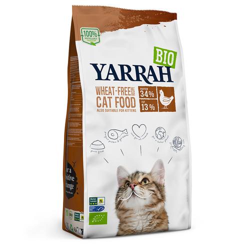 2,4kg Yarrah Bio Weizenfrei mit Huhn & Fisch Katzenfutter trocken