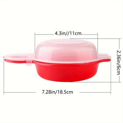 TEMU Egg Cooker - Red & Clear, For And Restaurant