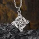 Celtic Trinity Knot Necklace Witchcraft Witch's Knot Stainless Steel Pendant for Women Men Charm Irish Lucky Amulet Jewelry