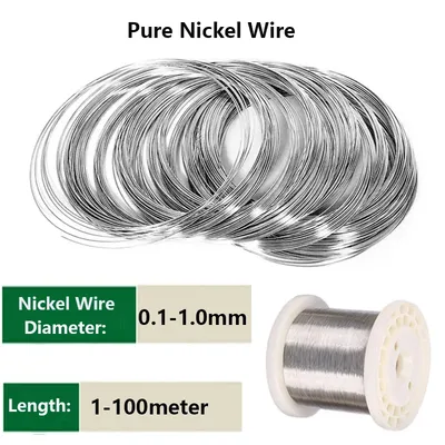 Ni 99.99% Pure Nickel Wire 0.1/0.2/0.25/0.3/0.35/0.4/0.6/0.8/0.9/1mm Metal Nickel Electrode Wire