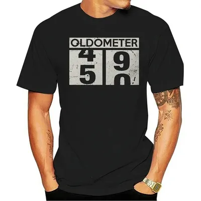 Time Digit T Shirt Homme New Style Oldometer 49 50 50Th Birthday Gift Classic Men Black Tshirt