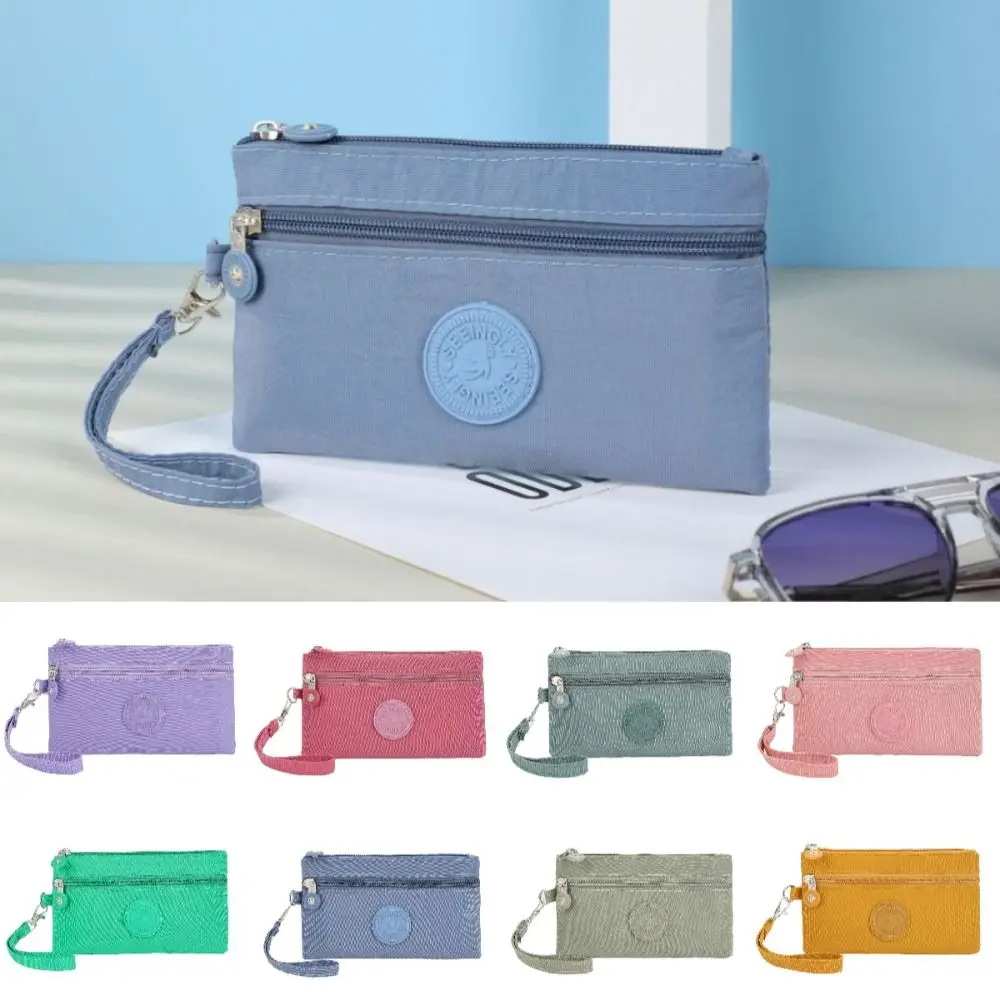 Tragbare Geldbörse Handtasche Frauen Brieftasche Reiß verschluss Clutch Nylon Geschenke Handy tasche Damen Image