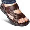 2021 männer Sommer Neue Leder Sandalen männer Casual Strand Schuhe Non-slip Hausschuhe Zwei Sandalen Männer Sandalen Leder männer Sandale Schuhe