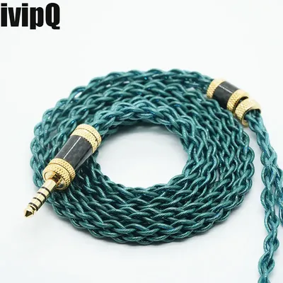 ivipQ-340 Vieradriges Kopfhörer-Upgrade-Kabel, mit 4,4 mm und 3,5 mm Schnittstellen, MMCX 2-polig 0,78 mm, geeignet für AKG, IE900, IEM Image