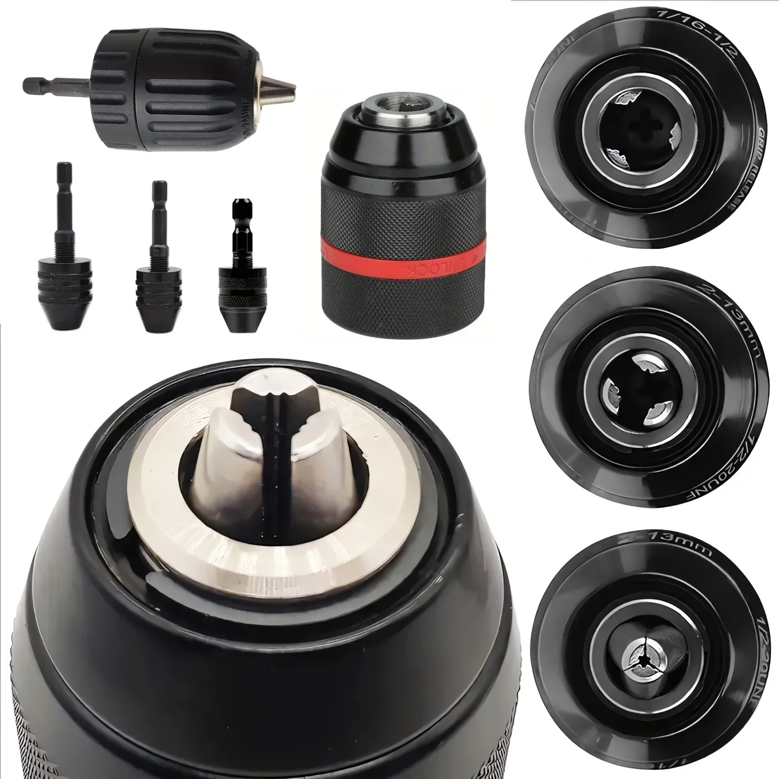 STONEGO Schnellspannbohrfutter-Konverter-Adapter – Sechskantschaft-Verlängerungsvorrichtung für elektrische Bohrmaschine, schnelle Umwandlung Image