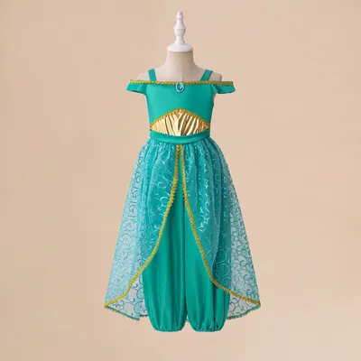 Junge Gefrorene Anna Jasmin Prinzessin Kleid Kinder Mode Party Kleid Mädchen Cosplay Blaue Kleider Image