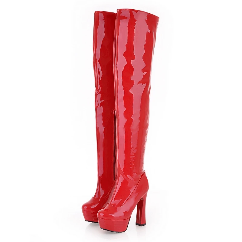 Frauen Stiefel 2020 Sexy 13CM High Heels Oberschenkel Hohe Winter Schnee Dame Schwarz Leder Über Das Knie Lange Boot hochzeit Party Schuhe 919