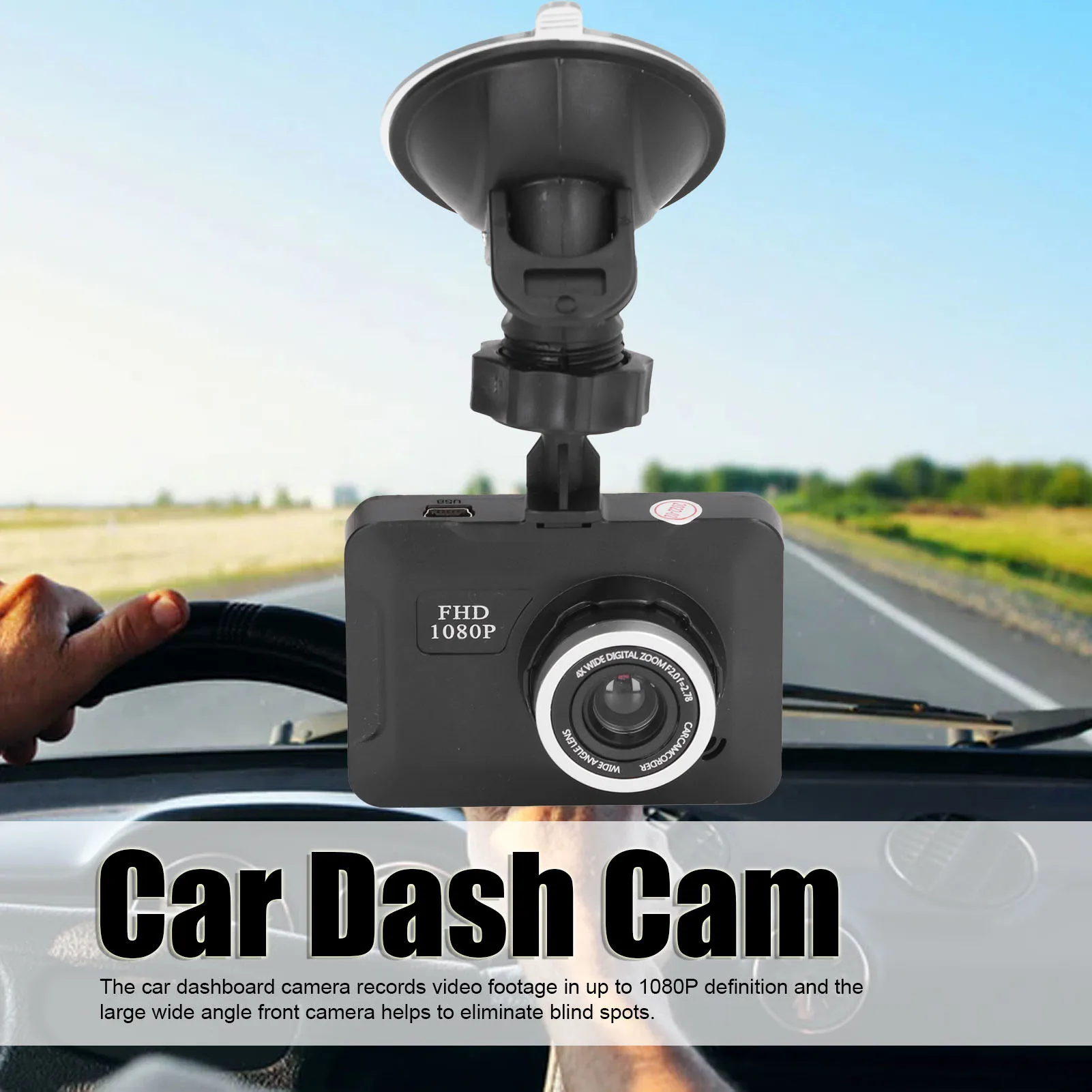 Auto DVR Dashcam Multifunktions 1080P Full HD Loop Aufnahme Bewegungserkennung Dashboard Kamera Image