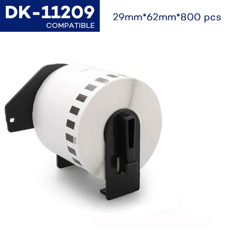 1 Rolle DK-11209 Thermopapier 29 x 62 mm 800 Stück Adressetikett fortlaufend kompatibel für Brother QL Label QL-500 QL-570 Drucker Image