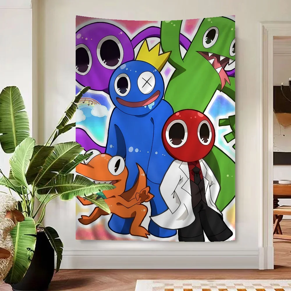 Regenbogen-Freunde-Spielzeug, bedruckt, großer Wandteppich, indischer Buddha, Wanddekoration, Hexerei, böhmische Hippie-Wandkunst, Dekor