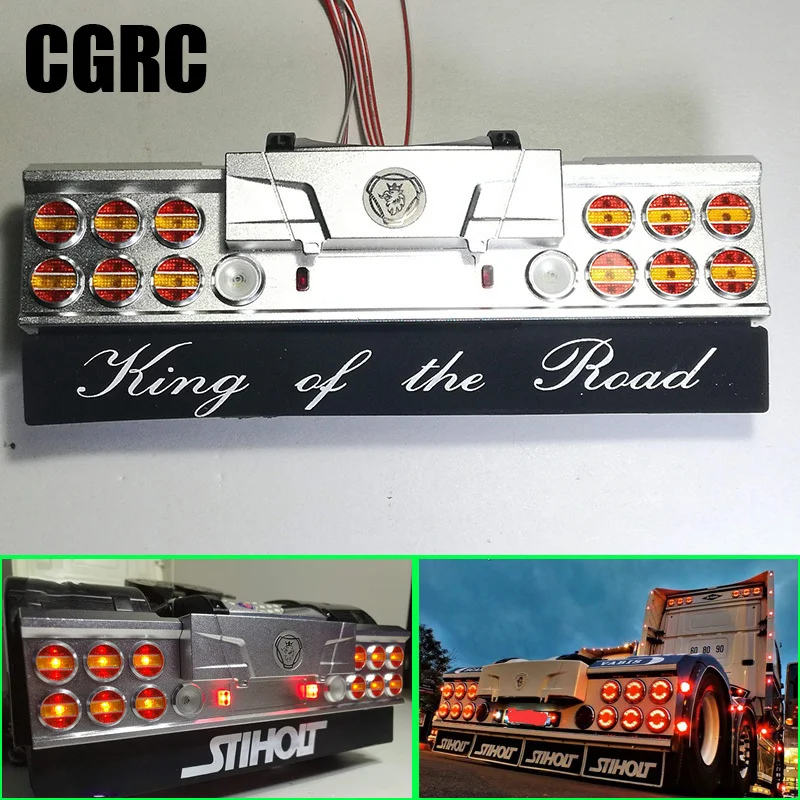 Modellauto im Maßstab 1:14, Metall-Aluminium-Legierung, Rücklichtgruppe für 56323 Scania R620 Tamiya 1/14 RC Truck Trailer DIY