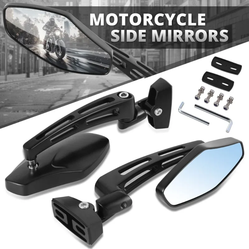 2 stücke Motorrad Racing Rückspiegel Für Yamaha FZ1 FZR YZF R1 R6 R6 1000 600 Schwarz Motorrad Rückspiegel Image