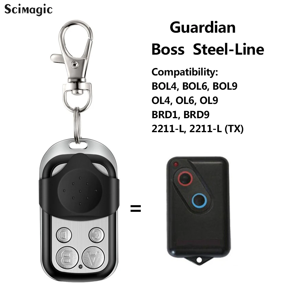 BOSS STEEL-LINE Guardian GARAGE DOORS 303 MHz Tor Türöffner 4 Tasten Garage Fernbedienung Image