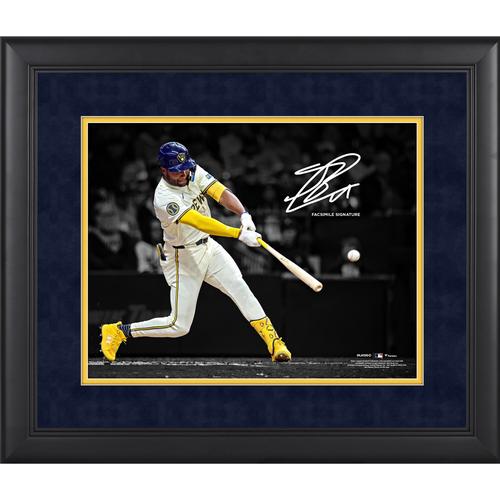 Jackson Chourio Milwaukee Brewers Faksimile Signatur gerahmt 11