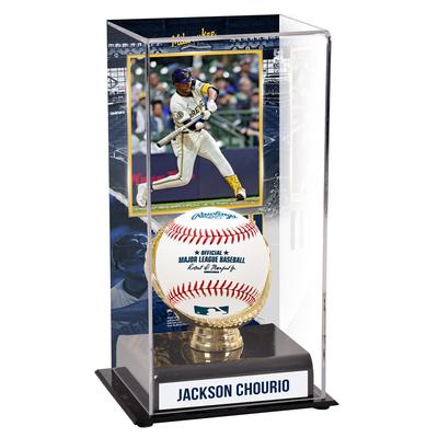 Jackson Chourio Milwaukee Brewers Sublimierte Vitrine mit Bild Image