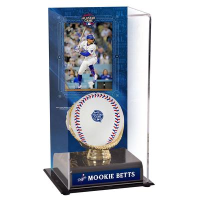 Goldfarbene Vitrine mit Bild von Mookie Betts Los Angeles Dodgers 2024 MLB All-Star Game Image