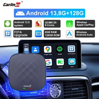 CarlinKit CarPlay Ai Box Android 13 Plus QCM6125 8-core Wireless Android Auto& CarPlay Car USB