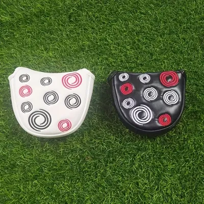 1pc Durable PU Leather Super Soft Embroidered Golf Club Head Cover, With Magnetic Buckle, Suitable