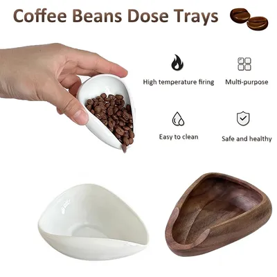 Coffee Beans Dose Trays Ceramic Weighing Bean Dish Measuring Tray Espresso Coffee Accessories