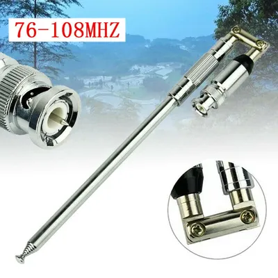 76-108MHz Telescopic Antenna BNC Connector Durable for FM Transmitter Radio телескопическая антенна