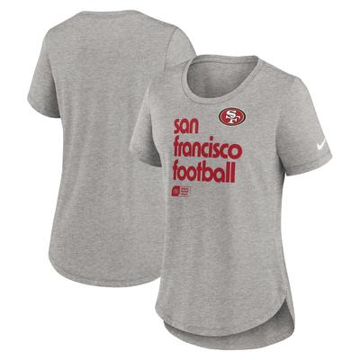 Nike San Francisco 49ers Team Shout-Out Tri-Blend T-Shirt für Damen, Heather Grey Image