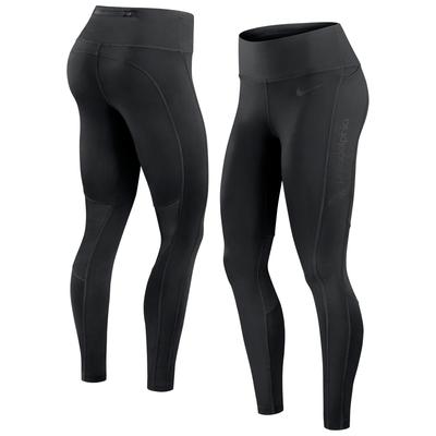 Schwarze Nike Philadelphia Eagles Edge Wordmark Performance-Leggings für Damen Image