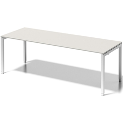 Bisley Schreibtisch Cito BxTxH 220x80x65-85cm grauweiß Gestell verkehrsweiß Image
