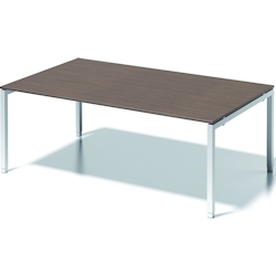 Bisley Chefarbeitsplatz/Konferenztisch Cito BxTxH 200x120x65-85cm nußbaum/verkehrsweiß Image