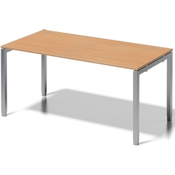 Bisley Schreibtisch Cito BxTxH 160x80x65-85cm buche Gestell silber Image